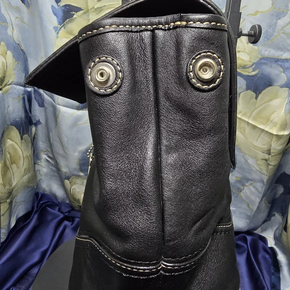 EUC Coach Black Leather Hamilton Handbag/Satchel - Picture 5 of 16